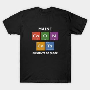 Maine Coon Cats Periodic Table of the Elements T-Shirt